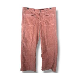 American Eagle Low Rise Baggy Wide Leg Pink Corduroy Pants Size 14